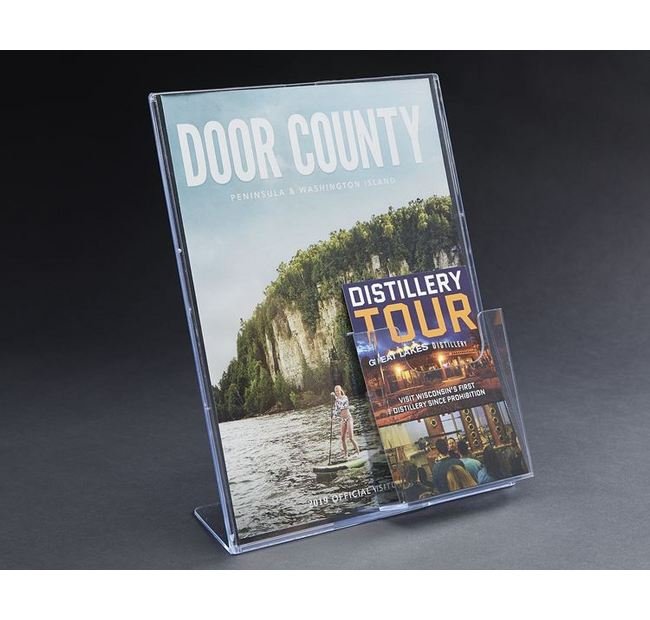 Crystal Clear Freestanding Sign Holder with Pocket - Image 1