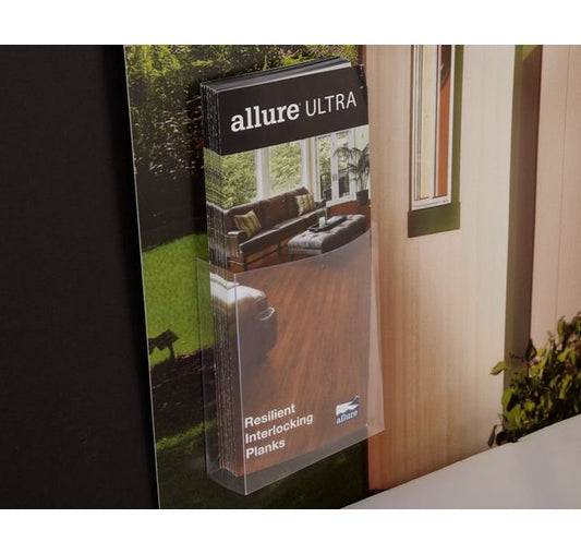 Pre-Formed Literature Pockets 8.5x7, Clear PVC, Adhesive Backed Panels - Image 1