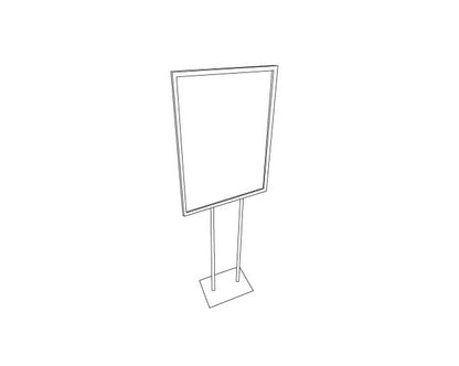 Dual-Sided Poster Frame Floor Display Stand - Image 2