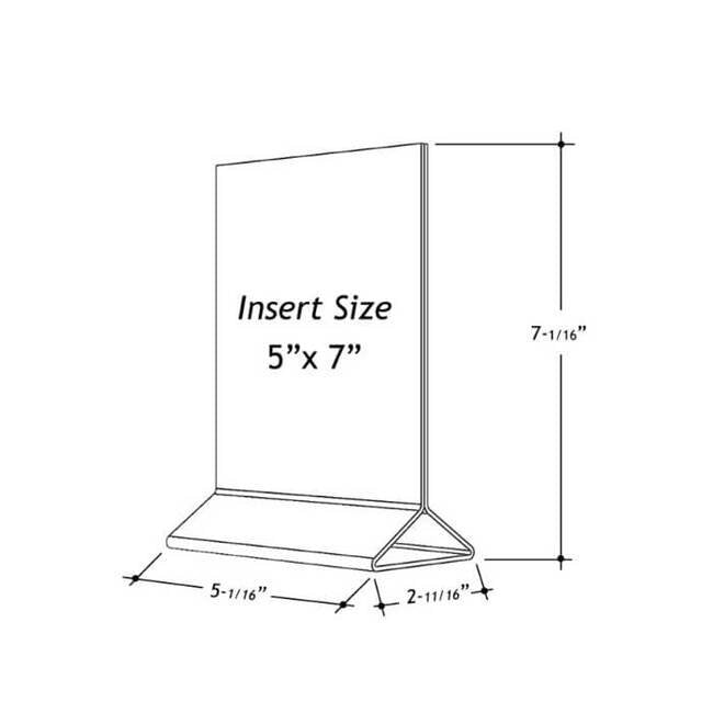 Megastore 5x7 Acrylic Top Loading Sign Holder - Image 2