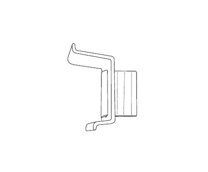 Angled Style Price Channel Gripper Flag Sign Holder - PVC Material - Image 2