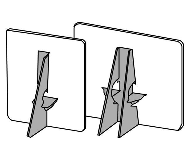 Black Double-Wing Self-Sticking Cardboard Easel - 7" H. - Image 2