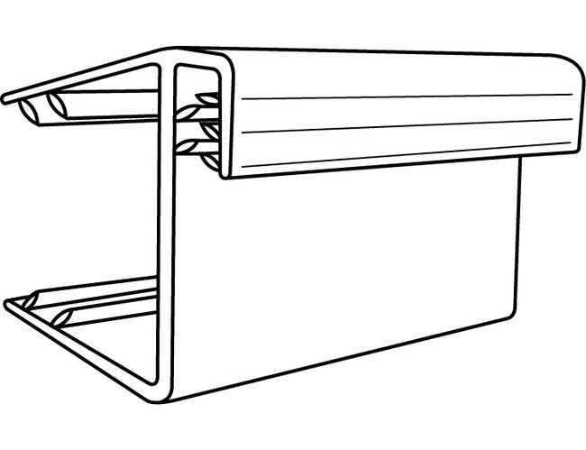 Clear PVC 1-1/8" Gripper Square Shelf Sign Holder - Image 2