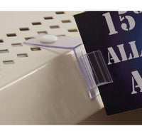 Perforated Shelf Gripper Flag Sign Holder - Pack of 100