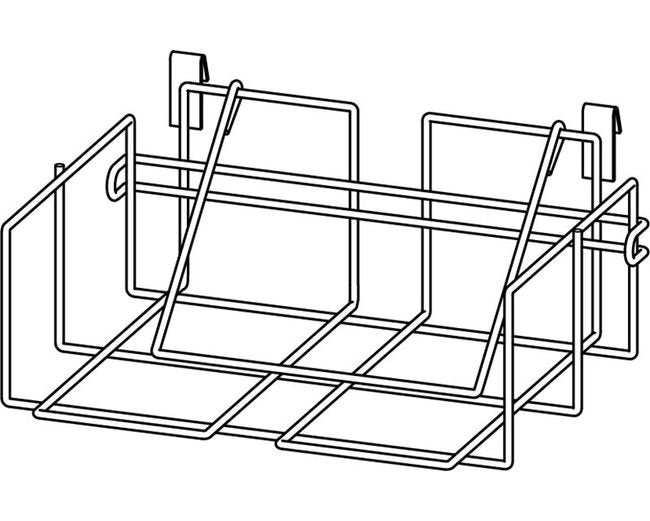 Chrome Newspaper & Ad Stand Sign Holder Basket - Image 2