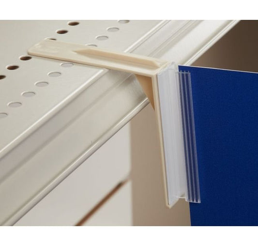 Hinged Shelf-Top Sign Holder with Up to 0.100" Grip Capacity - Image 1