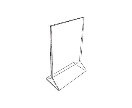 4" Acrylic Top-Load Sign Holder - Image 2