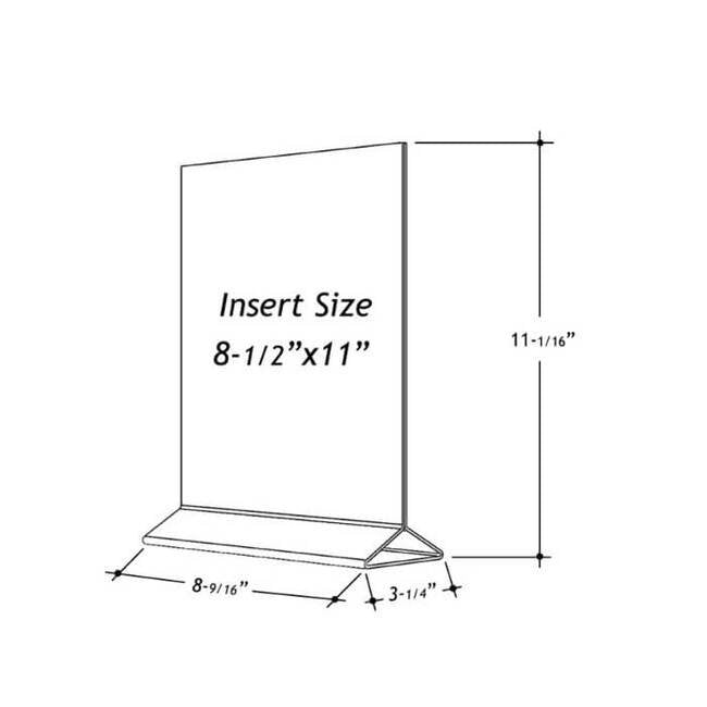 Premium 8.5x11 Clear Acrylic Top Loading Sign Holder - Image 2