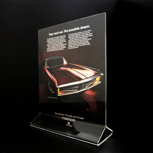 Premium 8.5x11 Clear Acrylic Top Loading Sign Holder - Image 1