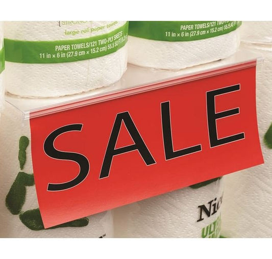 Gripper Shovel Base Sign Holder - Clear PVC, 11" Length - Image 1