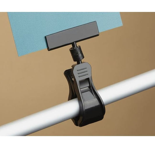 Heavy Duty Black Clip-On Knuckle Sign Holder - Image 1