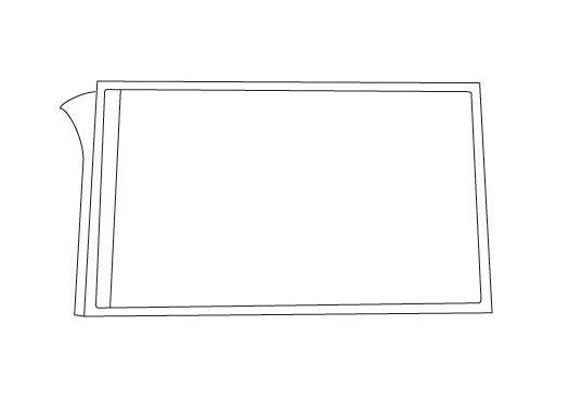 Clear Vinyl Pouch with Adhesive - 3.5" Height - Image 2