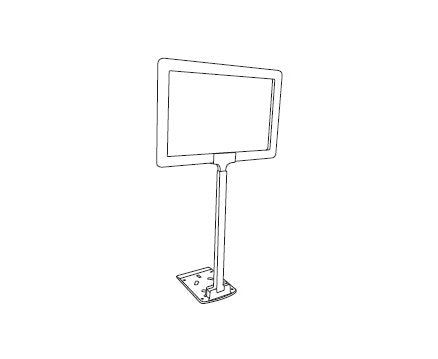 Adjustable Plastic Sign Frame with Telescopic Stem - Image 2