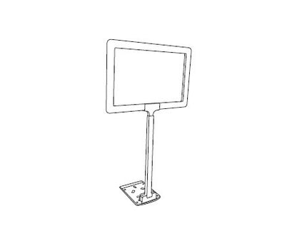 Adjustable Plastic Sign Frame with Telescopic Stem - Image 2