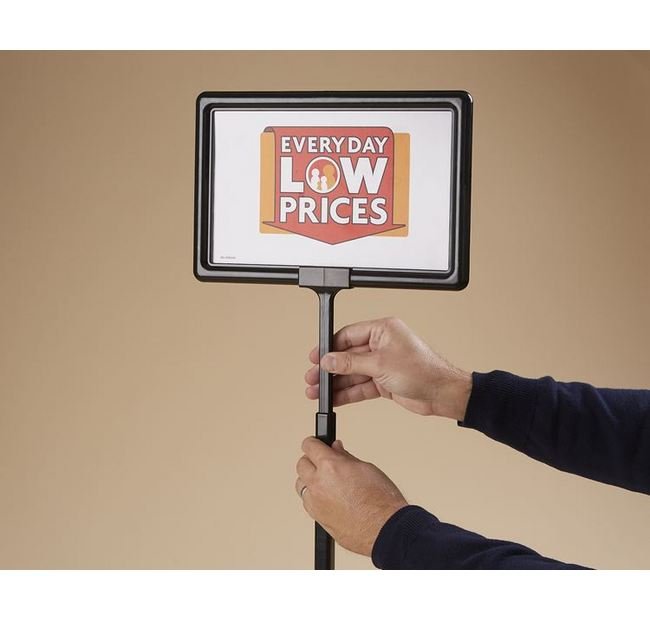 Adjustable Plastic Sign Frame with Telescopic Stem - Image 1