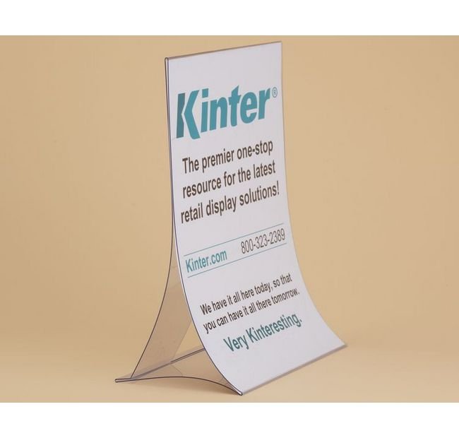 Clear PVC Slantback Fold-Up Sign Holder - Image 1
