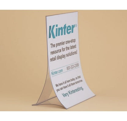 Clear PVC Slantback Fold-Up Sign Holder - Image 1