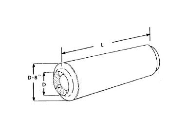 96 Inch (in) Length Galvanized Art Round Silencer - Image 2
