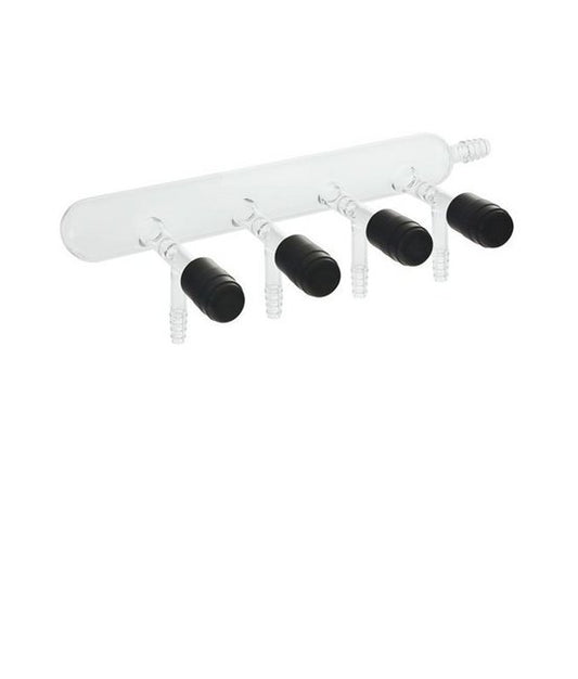 0 to 4 Millimeter (mm) Valve Range 4 Port Single Bank High Vacuum Manifold - Image 1