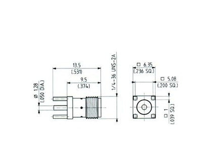 HUBER+SUHNER SMA Female Straight PCB Jacks - Image 2
