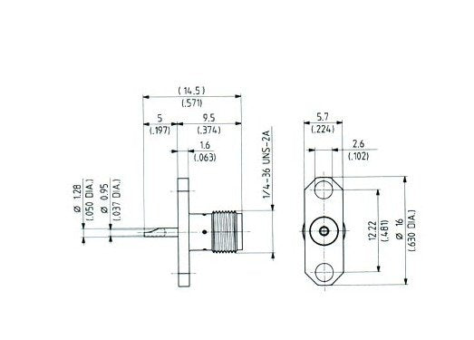 SMA Receptacles with Solder End, Female Jack - Image 2