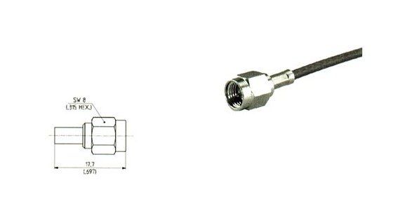 SMA Straight Cable Plugs (Male) - RG 178, 316, K02252D - Image 2