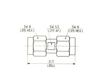 SMA Straight Adaptor Plug to Plug (Male) - Image 2