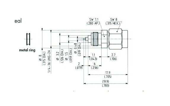 Hermetic Seal Male SMA Connector - Image 2