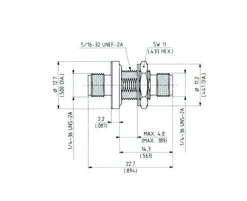 SMA Straight Bulkhead Adaptors - Image 2