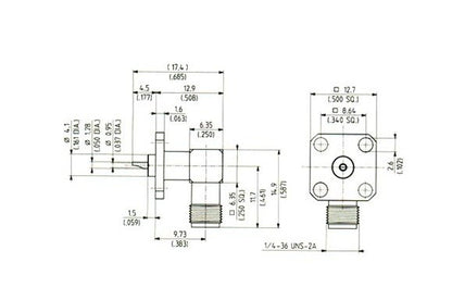 SMA Right Angle Receptacles with Solder End, Female Jack Connector - Image 2