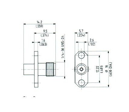 HUBER+SUHNER SMA Straight Panel Cable Plugs (Female) - Image 2