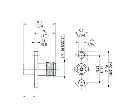 HUBER+SUHNER SMA Straight Panel Cable Plugs (Female) - Image 2