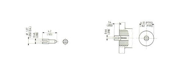 SMA Slotted Contact Transition Pins for Recessed Launchers - Pack of 10 - Image 1