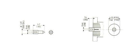 SMA Slotted Contact Transition Pins for Recessed Launchers - Pack of 10 - Image 1