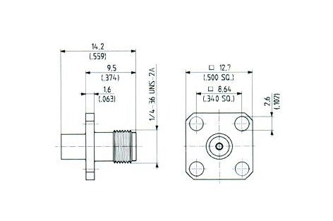 SMA Straight Panel Cable Plugs (Female) - EZ141 - Image 2