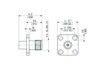 SMA Straight Panel Cable Plugs (Female) - EZ141 - Image 2