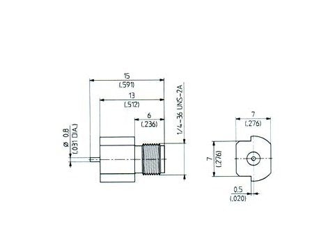 SMA Female Edge Mount PCB Jacks, Gold Plating - Image 2