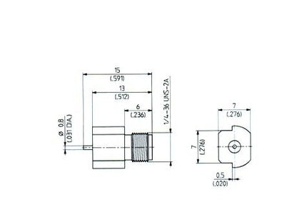 SMA Female Edge Mount PCB Jacks, Gold Plating - Image 2