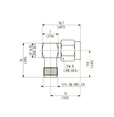 SMA Right Angle Adaptor Plug to Jack - Image 2