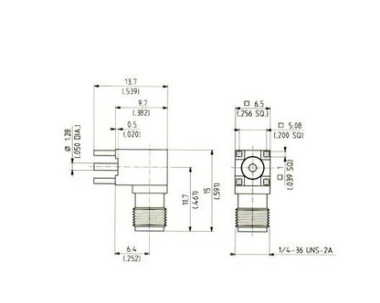 SMA Right Angle Female PCB Jacks, 100 pcs Bulk Pack - Image 2