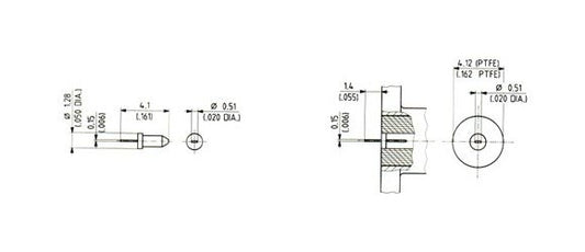 SMA Tab Contact Transition Pins for Recessed Launchers - Image 1