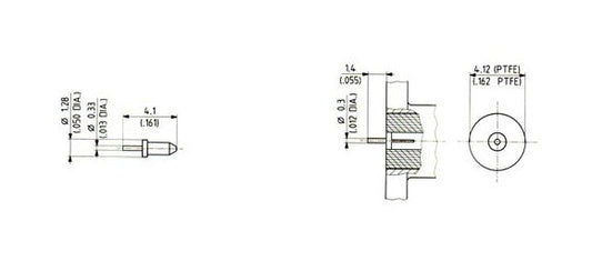 SMA Pin Contact Transition Pins for Recessed Launchers - Image 1