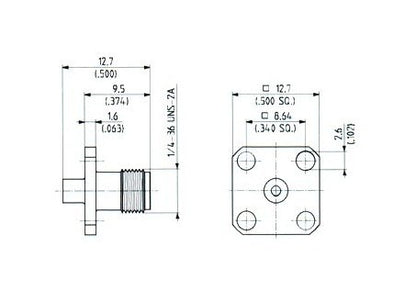 SMA Straight Panel Cable Plug (Female) - EZ47, 86 - Image 2