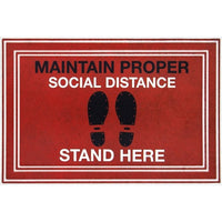 Saniguard™ Repositionable Social Distancing Mat - 24x36 inches