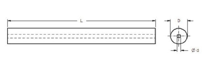 UM10 Grade 22mm Carbide Rod with One Hole - Image 2