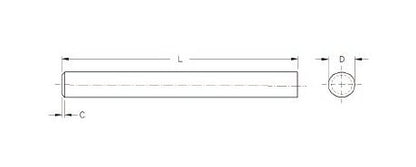 18mm x 93mm UM10 Grade Solid Carbide Rod with Chamfer - Image 2