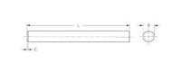 UM10 Grade Solid Carbide Rod - 12mm Diameter x 84mm Length with Chamfer