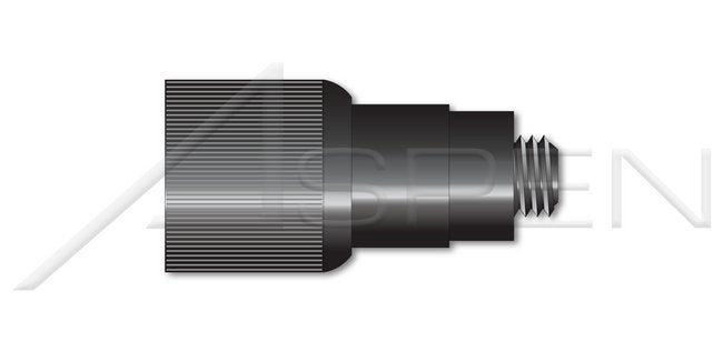 Black Finish Flare In Style Slotted Drive Retractable Captive Panel Fastener - Image 1
