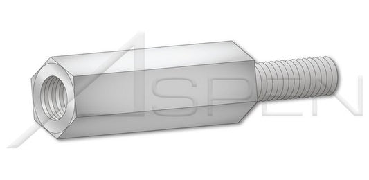 Aluminum Alloy # 2011 3/8 Inch (in) Style Across Flats Hex Male-Female Standoff - Image 1
