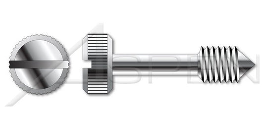 Stainless Steel Style 1 Knurled Head Slotted Drive Captive Panel Screw - Image 1
